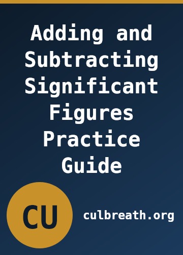 Adding and Subtracting Significant Figures Practice Guide