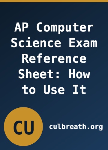 AP Computer Science Exam Reference Sheet: How to Use It