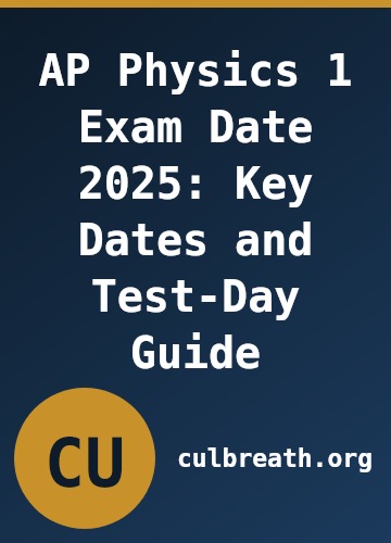 AP Physics 1 Exam Date 2025: Key Dates and Test-Day Guide