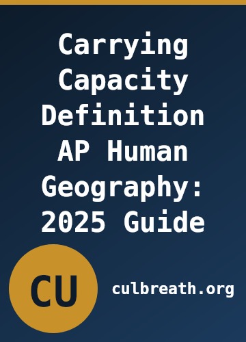Carrying Capacity Definition AP Human Geography: 2025 Guide