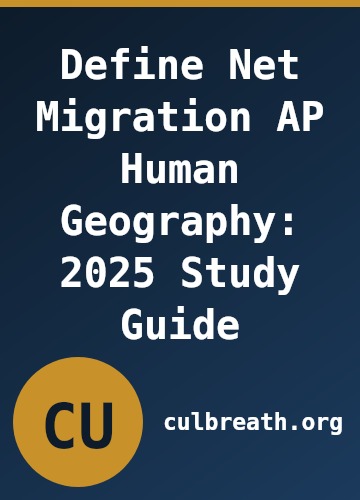 Define Net Migration AP Human Geography: 2025 Study Guide