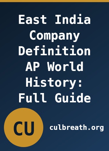 East India Company Definition AP World History: Full Guide