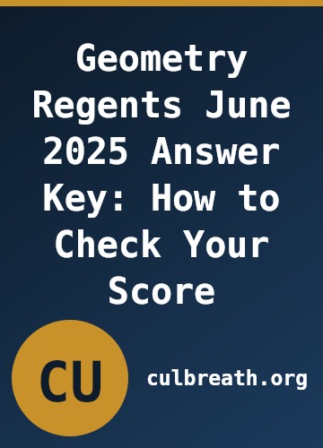 Geometry Regents June 2025 Answer Key: How to Check Your Score
