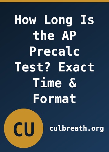 How Long Is the AP Precalc Test? Exact Time & Format