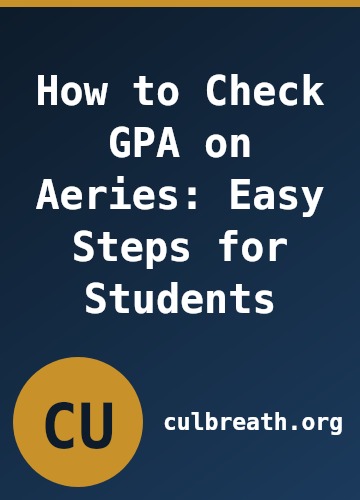How to Check GPA on Aeries: Easy Steps for Students