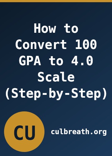 How to Convert 100 GPA to 4.0 Scale (Step-by-Step)