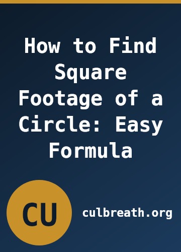 How to Find Square Footage of a Circle: Easy Formula