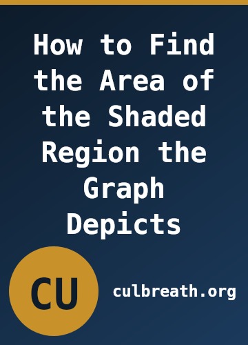 How to Find the Area of the Shaded Region the Graph Depicts