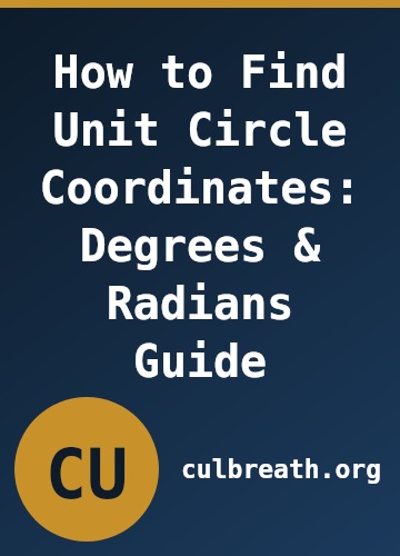 How to Find Unit Circle Coordinates: Degrees & Radians Guide