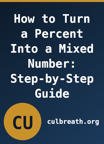 How to Turn a Percent Into a Mixed Number: Step-by-Step Guide