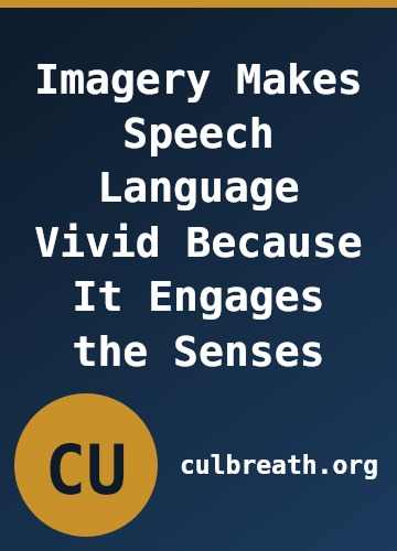 Imagery Makes Speech Language Vivid Because It Engages the Senses