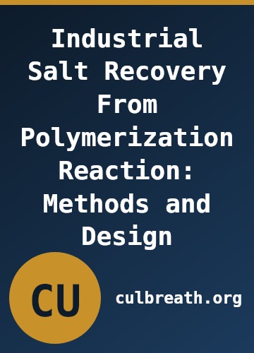 Industrial Salt Recovery From Polymerization Reaction: Methods and Design