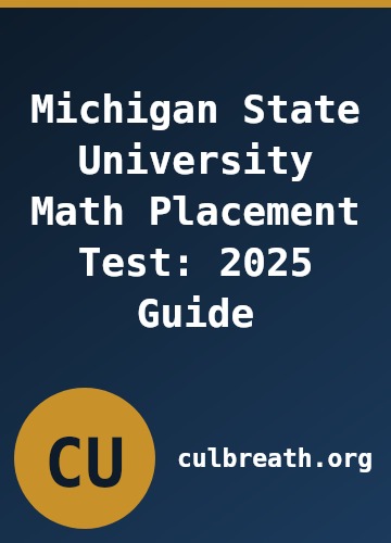 Michigan State University Math Placement Test: 2025 Guide