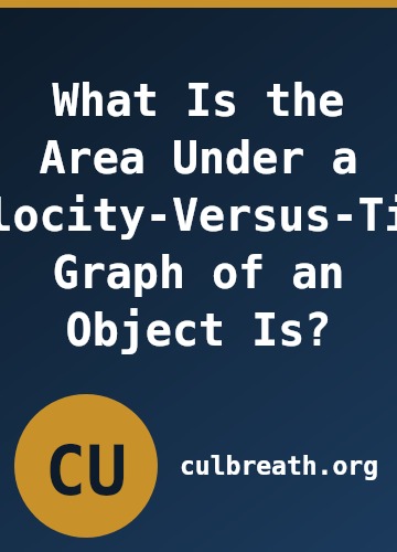 What Is the Area Under a Velocity-Versus-Time Graph of an Object Is?