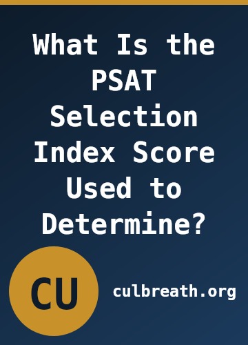 What Is the PSAT Selection Index Score Used to Determine?