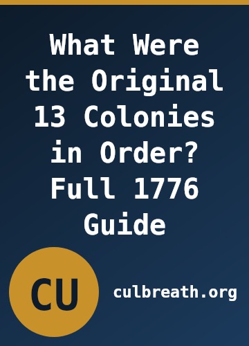 What Were the Original 13 Colonies in Order? Full 1776 Guide