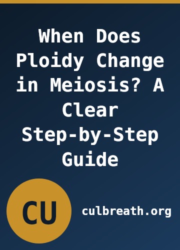When Does Ploidy Change in Meiosis? A Clear Step-by-Step Guide