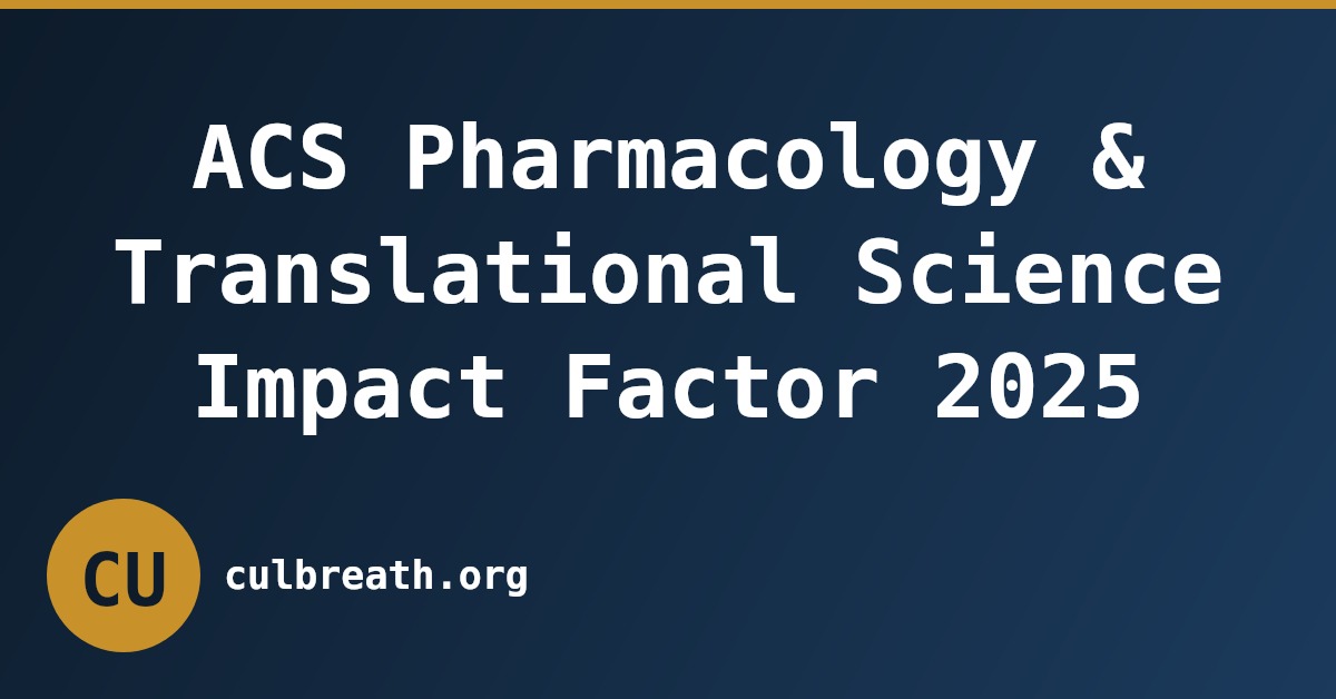 ACS Pharmacology & Translational Science Impact Factor 2025