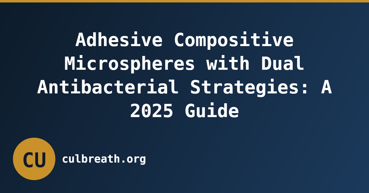 Adhesive Compositive Microspheres with Dual Antibacterial Strategies: A 2025 Guide
