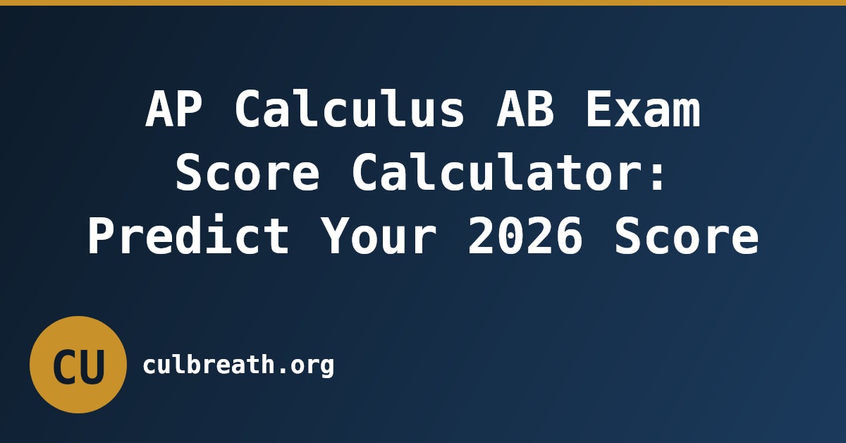 AP Calculus AB Exam Score Calculator: Predict Your 2026 Score