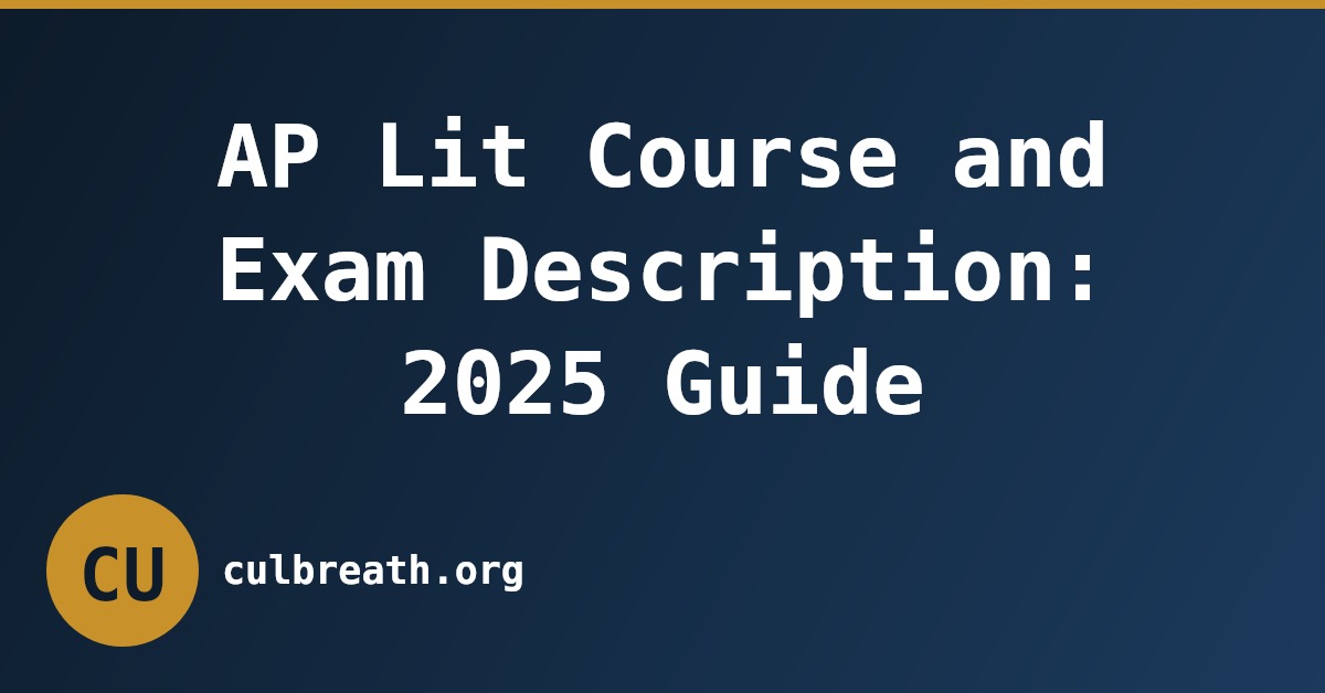 AP Lit Course and Exam Description: 2025 Guide