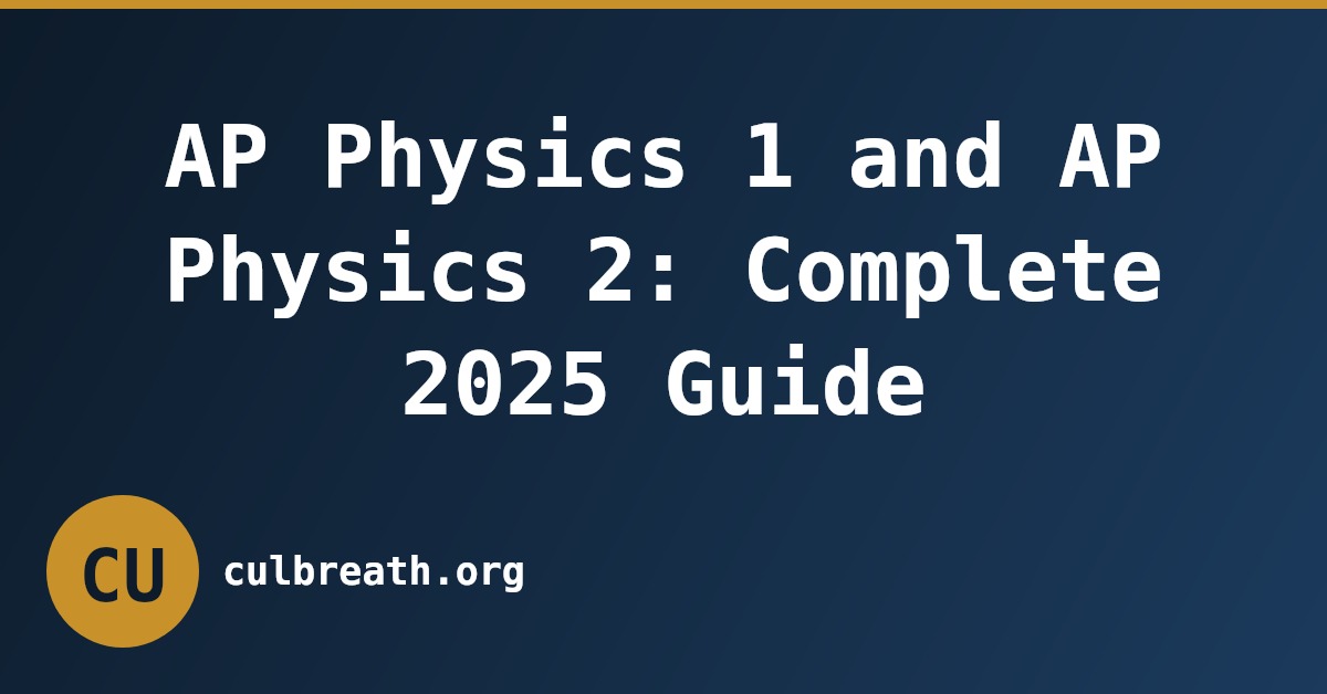 AP Physics 1 and AP Physics 2: Complete 2025 Guide