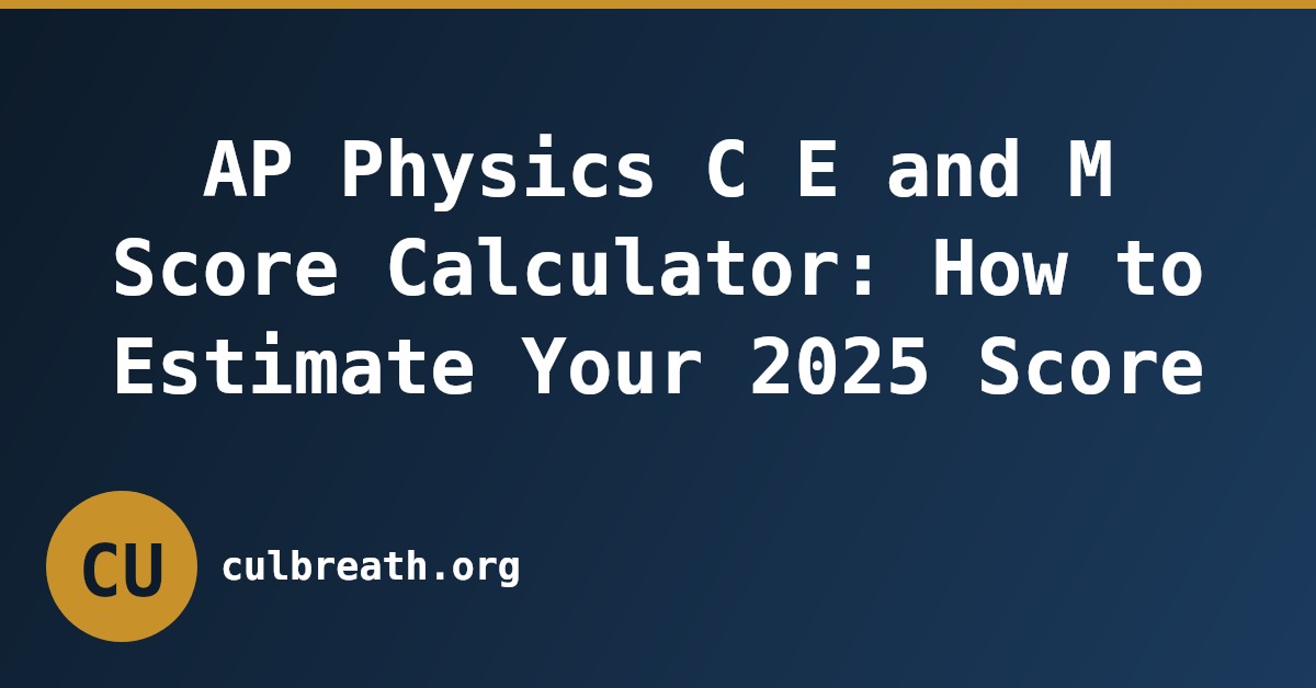 AP Physics C E and M Score Calculator: How to Estimate Your 2025 Score