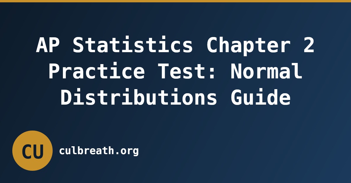 AP Statistics Chapter 2 Practice Test: Normal Distributions Guide