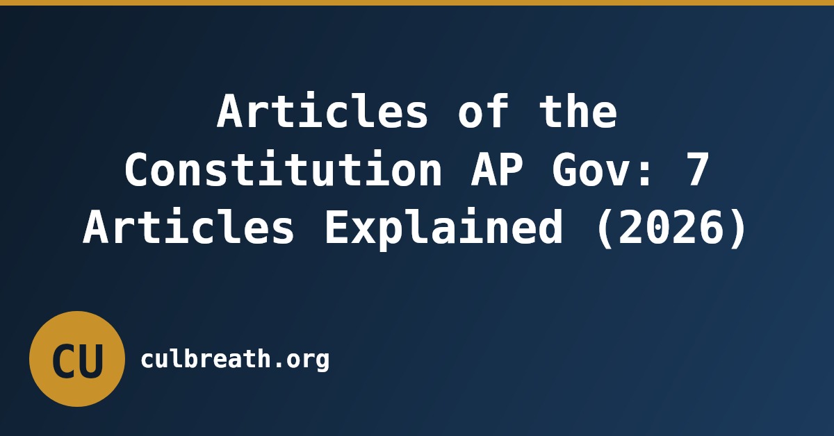 Articles of the Constitution AP Gov: 7 Articles Explained (2026)