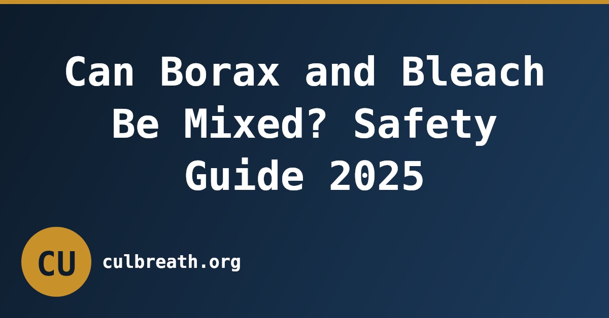 Can Borax and Bleach Be Mixed? Safety Guide 2025
