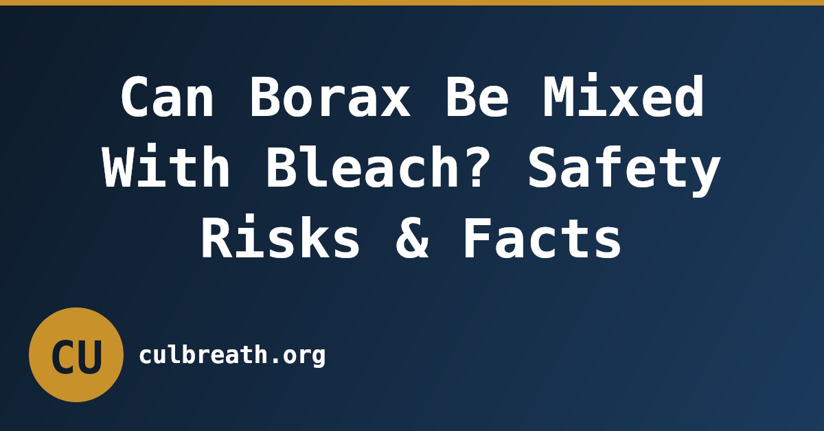 Can Borax Be Mixed With Bleach? Safety Risks & Facts