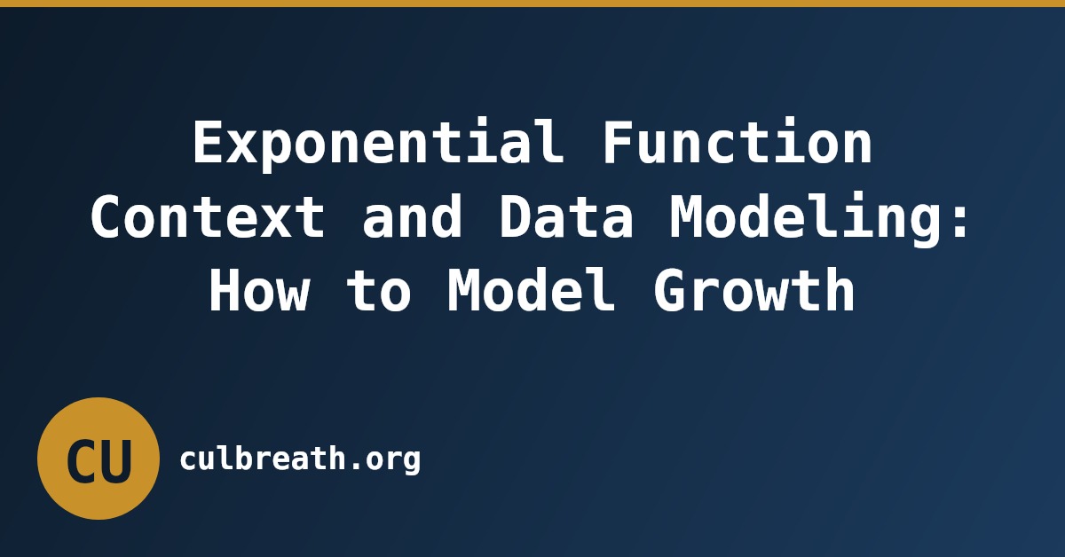 Exponential Function Context and Data Modeling: How to Model Growth