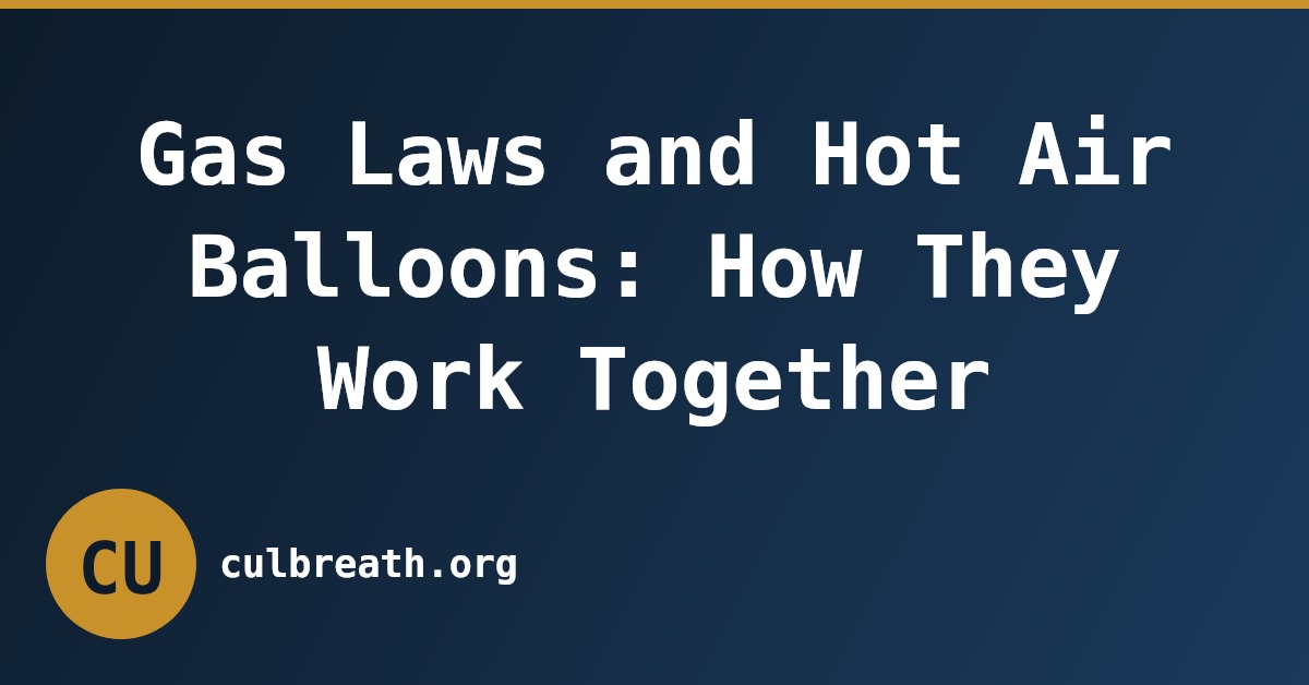 Gas Laws and Hot Air Balloons: How They Work Together
