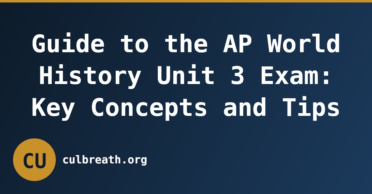 Guide to the AP World History Unit 3 Exam: Key Concepts and Tips