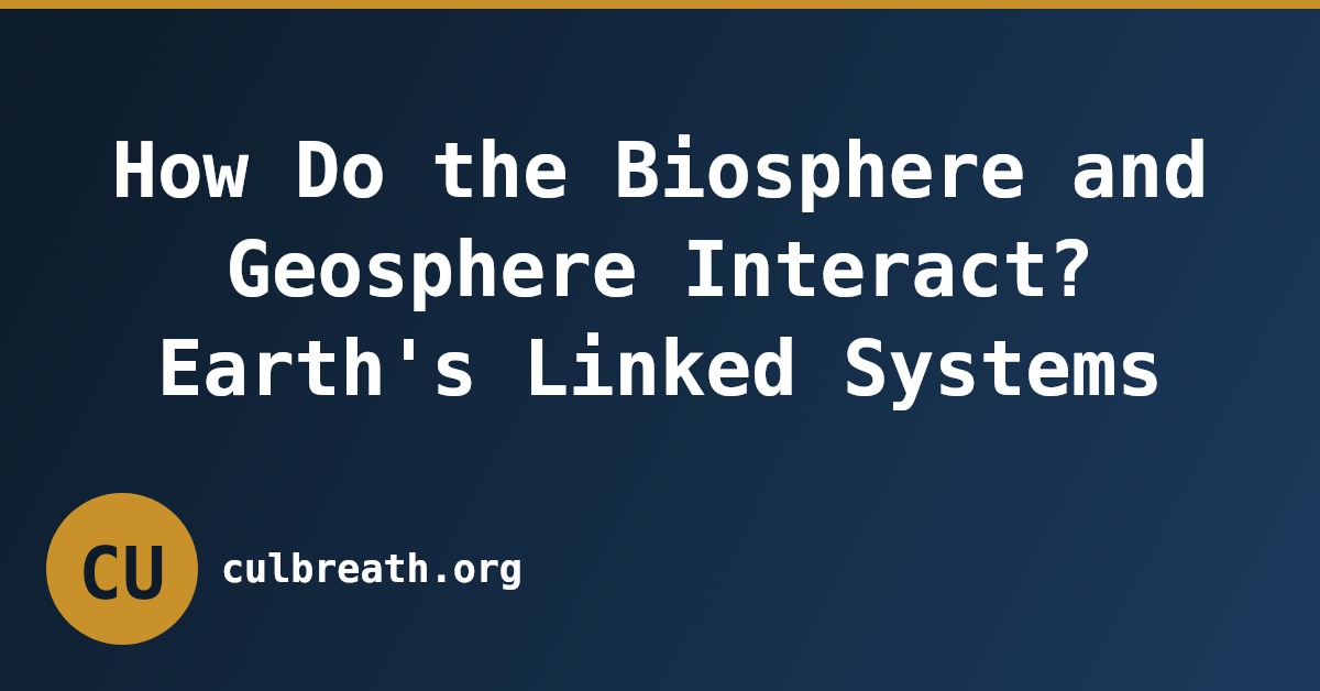 How Do the Biosphere and Geosphere Interact? Earth's Linked Systems