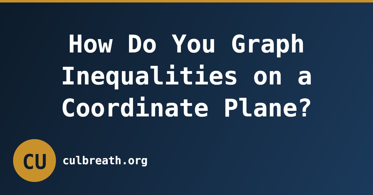 How Do You Graph Inequalities on a Coordinate Plane?