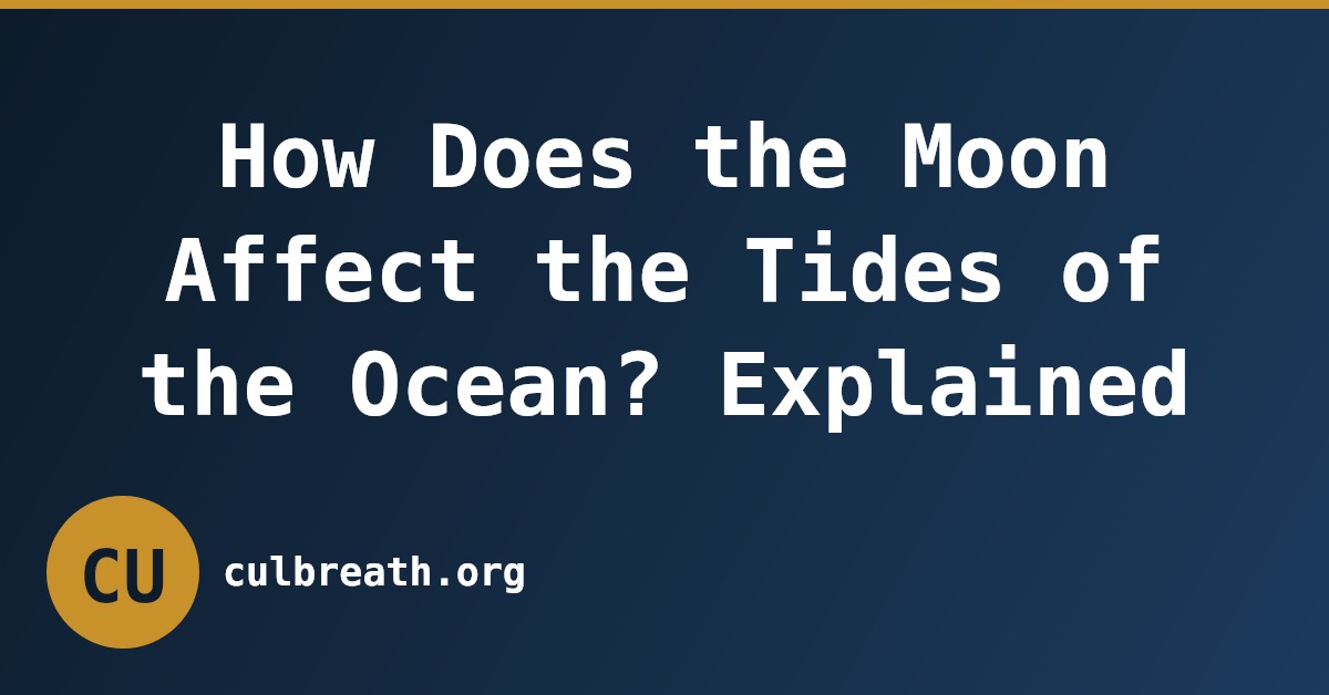 How Does the Moon Affect the Tides of the Ocean? Explained