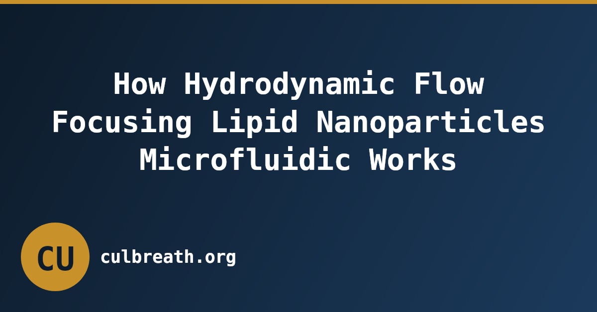 How Hydrodynamic Flow Focusing Lipid Nanoparticles Microfluidic Works