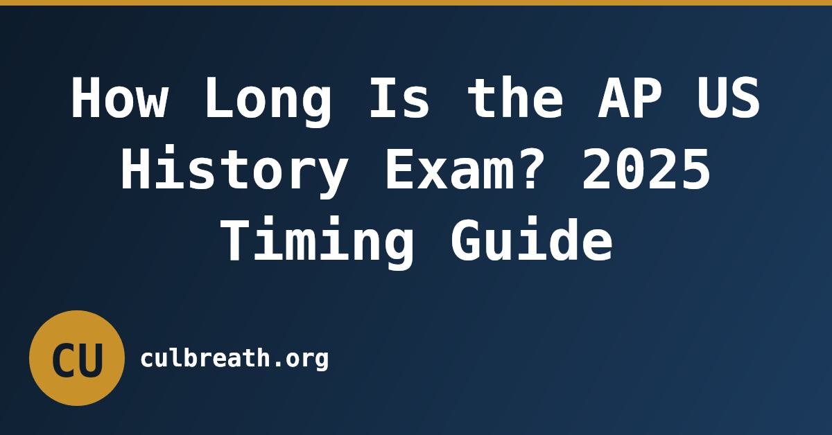 How Long Is the AP US History Exam? 2025 Timing Guide