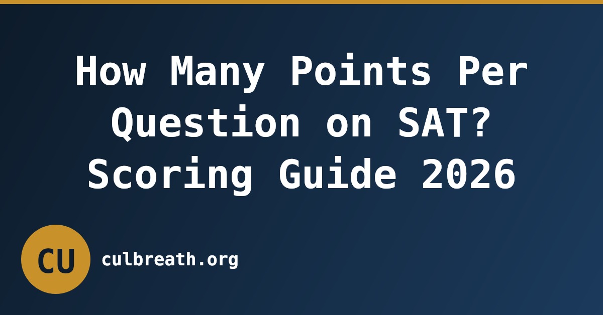 How Many Points Per Question on SAT? Scoring Guide 2026