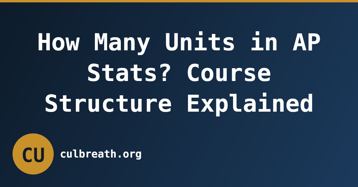 How Many Units in AP Stats? Course Structure Explained