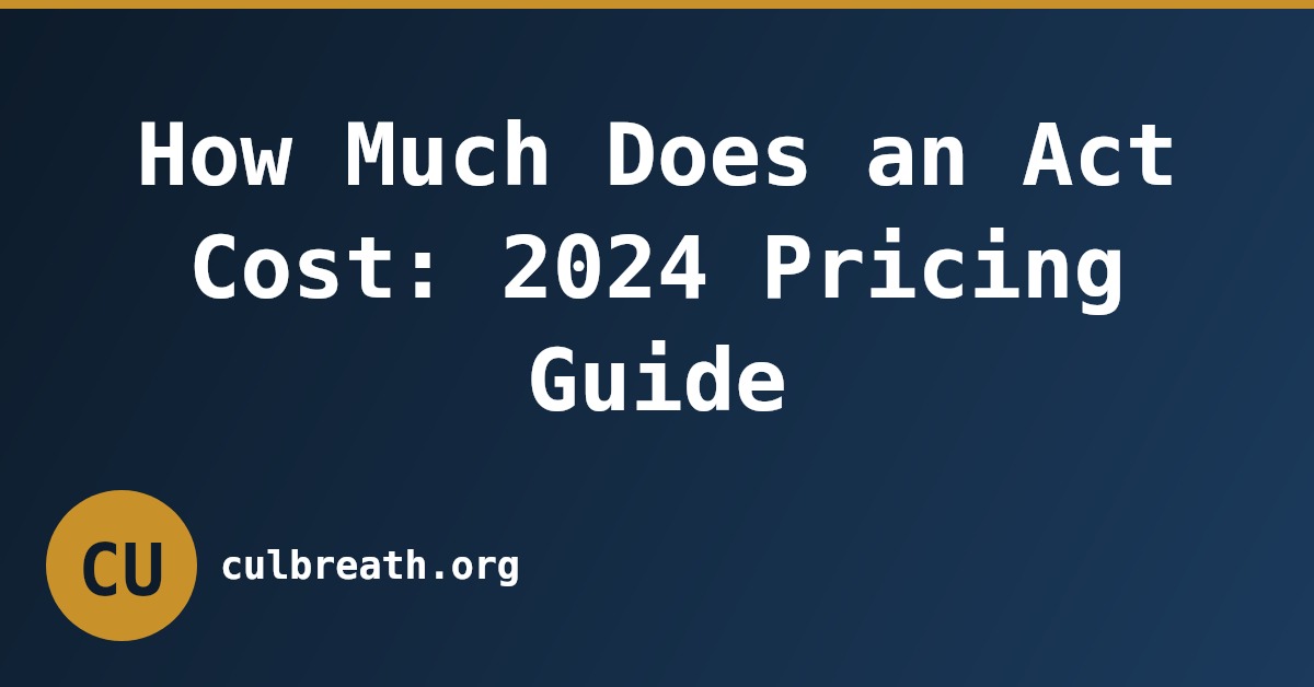 How Much Does an Act Cost: 2024 Pricing Guide