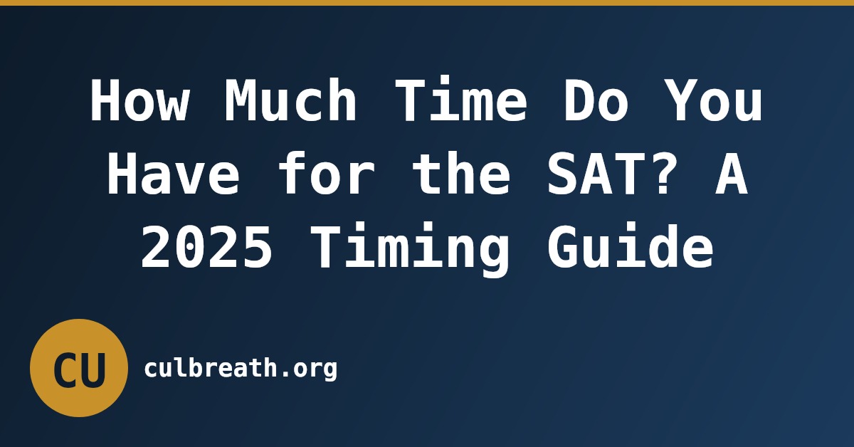 How Much Time Do You Have for the SAT? A 2025 Timing Guide