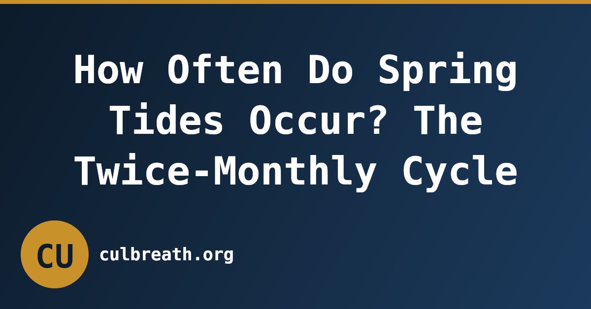 How Often Do Spring Tides Occur? The Twice-Monthly Cycle