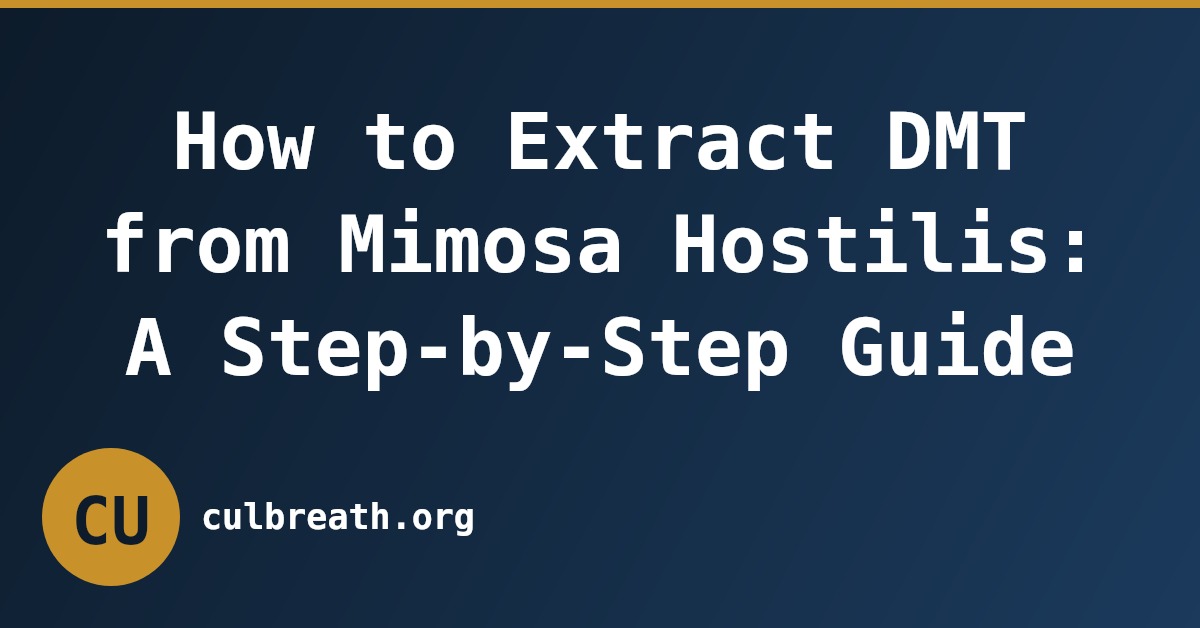 How to Extract DMT from Mimosa Hostilis: A Step-by-Step Guide