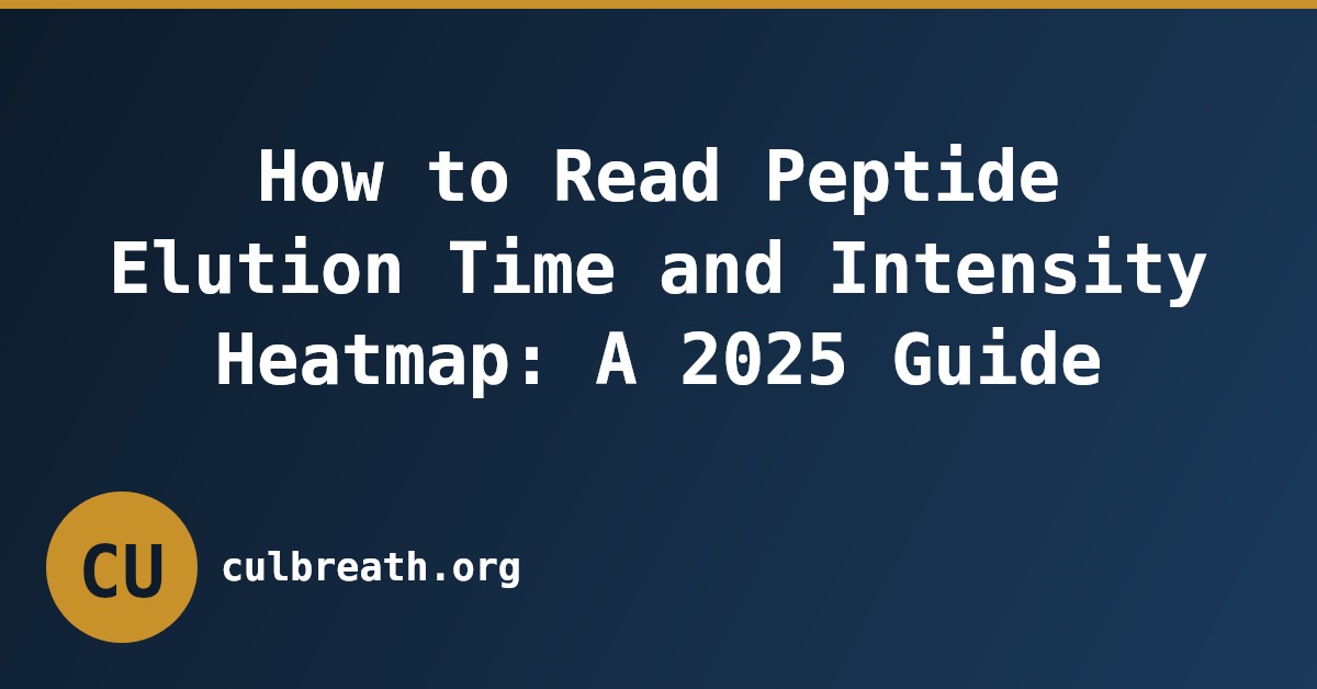 How to Read Peptide Elution Time and Intensity Heatmap: A 2025 Guide