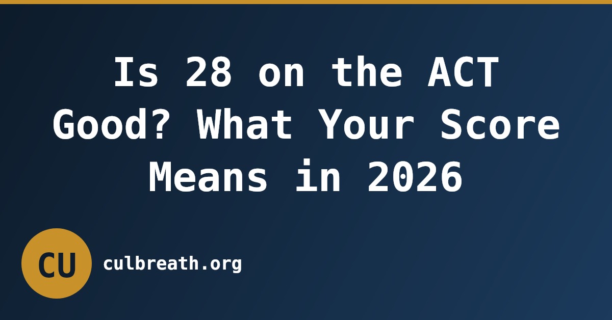 Is 28 on the ACT Good? What Your Score Means in 2026