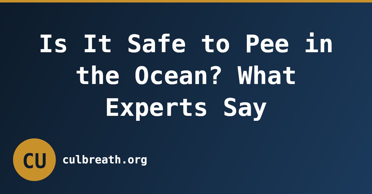 Is It Safe to Pee in the Ocean? What Experts Say