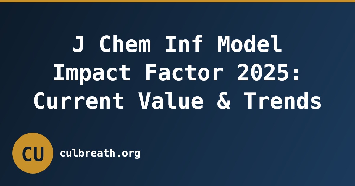 J Chem Inf Model Impact Factor 2025: Current Value & Trends
