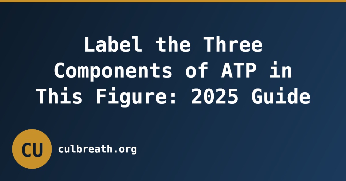 Label the Three Components of ATP in This Figure: 2025 Guide